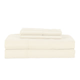 Castle Hill Premium Lightweight 330 Thread Count Cotton Sateen 4 Pieces Sheet Set Ivory