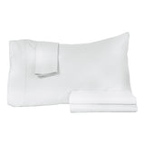 Castle Hill Premium Lightweight 440 Thread Count Cotton Sateen 4 Pieces Sheet Set White