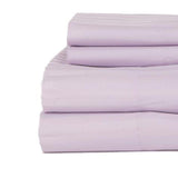 Castle Hill London 600 Thread Count Sateen Stripe Sheet Set - Lavendar