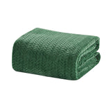 Plazatex Chevron Braided Stylish Soft Comfortable and Lightweight All Seasons Blanket Green
