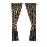 Ellis Curtain Regency 3" Rod Pocket Curtain Panel Pair with Tiebacks Navy