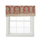 RLF Home 100% Cotton Prague Banded Lined Window Valance 50" x 17" Mauve