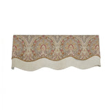 RLF Home 100% Cotton Prague Trimmed Glory Lined Window Valance 50" x 17" Mauve