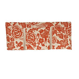 RLF Home Love Bird Pleated Window Valance 100% Cotton Rod Pocket 50" x 17" Orange