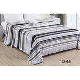 Plazatex Luxurious Ultra Soft Lightweight Cole Printed Blanket Grey