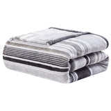 Plazatex Luxurious Ultra Soft Lightweight Cole Printed Blanket Grey