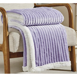 Plazatex Corduroy Sherpa All Season Decorative Throw Blanket 50" x 60" Lilac