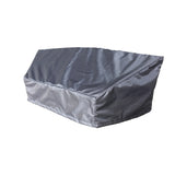 Summerset Shield Gold Circular 2-Layer Polyester Fabric Outdoor Sofa Cover - 89x36", Charcoal Grey