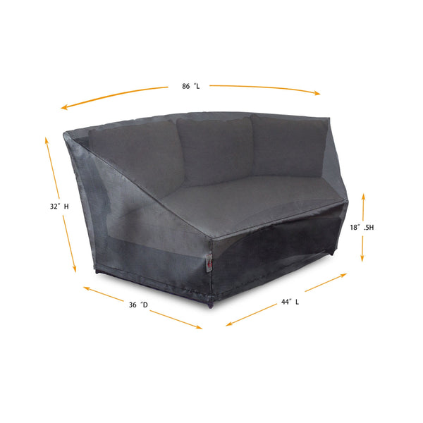 Summerset Shield Gold Circular 2-Layer Polyester Fabric Outdoor Sofa Cover - 89x