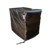 Summerset Shield Gold Wedge Accent 2-Layer Polyester Outdoor Table Cover - 16x22", Charcoal Grey