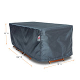 Summerset Shield Gold 2-Layer Polyester Fabric Outdoor Dining Set Cover - Charcoal Grey