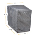 Summerset Shield Platinum Wedge Accent 3-Layer Polyester Outdoor Table Cover - 16x22", Grey Melange