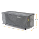 Summerset Shield Platinum 3-Layer Polyester Water Resistant Outdoor Fire Table Cover - Grey Melange