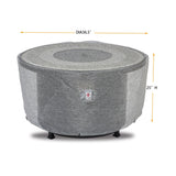 Summerset Shield Platinum 3-Layer Water Resistant Outdoor Fire Table Round Cover - Grey Melange