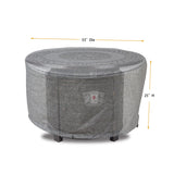 Summerset Shield Platinum 3-Layer Water Resistant Outdoor Fire Table Round Cover - Grey Melange