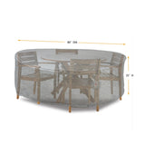 Summerset Shield Platinum 3-Layer Water Resistant Outdoor Dining Set Round Cover - Grey Melange