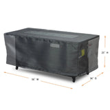 Summerset Shield Titanium 3-Layer Polyester Water Resistant Outdoor Fire Table Cover - Dark Grey