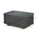 Summerset Shield Titanium 3-Layer Water Resistant Outdoor Coffee Table Cover - Dark Grey