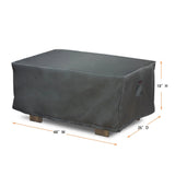 Summerset Shield Titanium 3-Layer Water Resistant Outdoor Coffee Table Cover - Dark Grey