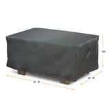 Summerset Shield Titanium 3-Layer Water Resistant Outdoor Coffee Table Cover - Dark Grey
