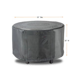 Summerset Shield Titanium 3-Layer Water Resistant Outdoor Fire Table Round Cover - Dark Grey