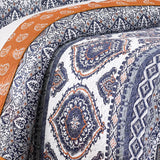 Greenland Home Fashion Medina High Quality Medallion Print Comfort Bedding Set - Saffron