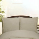 Plazatex Embossed Dobby Stripe Microfiber Comforter Bed In A Bag Set - Gray