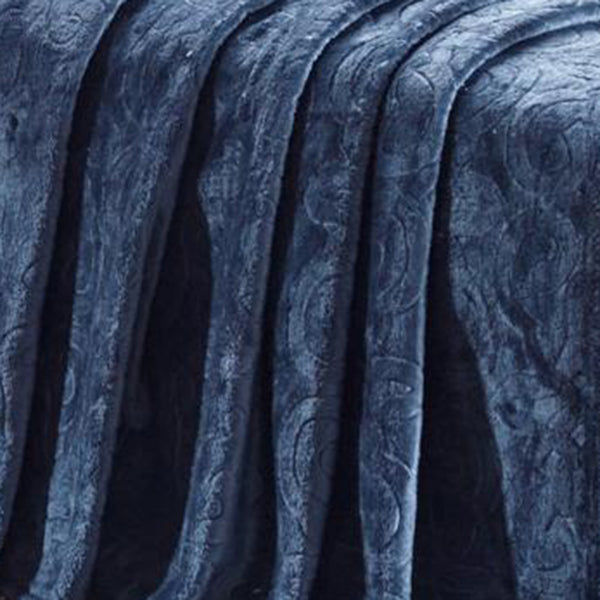 Plazatex Dama Embossed Scroll Pattern Soft & Cozy Throw Blanket - 50x60" Oxford