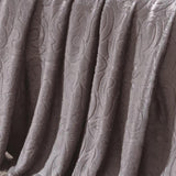 Dama Scroll All Season Embossed Pattern Ultra Soft and Cozy 50" x 60" Throw Blanket, Grey