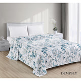 Plazatex Luxurious Ultra Soft Lightweight Dempsey Printed Blanket Light Blue