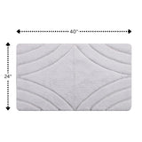 Knightsbridge Diamond 220 GSF Non Skid Back Bath Rug 24 x 40