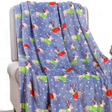 Plazatex Holiday Dogs In Sweaters Design Micro Plush Throw Blanket - 50x60", Multicolor