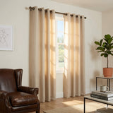 Thermavoile Rhapsody Lined Voile Grommet Top Panel Mushroom
