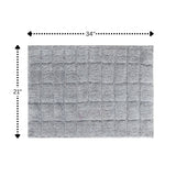 Knightsbridge Summer Tile 220 GSF Non Skid Back Bath Rug 21 x 34 - Silver