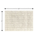 Knightsbridge Summer Tile 220 GSF Non Skid Back Bath Rug 21 x 34 - Ivory