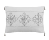 Chic Home Artista Cotton Blend Comforter Set Jacquard Geometric Pattern Design Bedding - Decorative Pillows Shams Included - 5 Piece - Grey