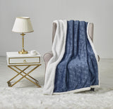 Louvre Plush All Season 50"x60" Blue Throw