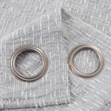 RT Designers Collection Roman Jacquard Premium & Stylish Grommet Panel Pair 38" x 84" Silver