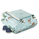Shavel 100% Polyester Luxury Micro Flannel Reverse to Sherpa Wonderland Electric Blanket Winter