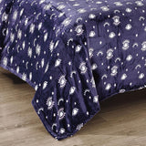 Plazatex Evil Eye Design Micro Plush All Season Blanket Queen Navy