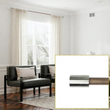 Versailles Exotique Veneer Steel Heavy Duty Curtain Rods for Windows Set Nickel