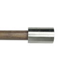 Versailles Exotique Veneer Steel Heavy Duty Curtain Rods for Windows Set Nickel