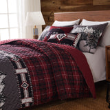 Greenland Home Timberline Quilt and Pillow Sham Set - Red