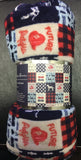 Plazatex Firefighter Patchwork Decorative Machine Washable Throw 50" x 60" Red, White & Blue