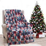 Plazatex Firefighter Patchwork Decorative Machine Washable Throw 50" x 60" Red, White & Blue