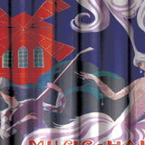 Carnation Home Fashions "Moulin Rouge" Museum Collection 100% Polyester Fabric Shower Curtain - Multi 70x72"