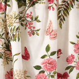 Greenland Home Fashion Butterflies High Quality Ready Made Polyester Fabric Window Curtain Valance - Multi 84x14"
