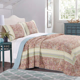 Barefoot Bungalow Palisades Bedspread And Pillow Sham Set - King 120x118", Pastel