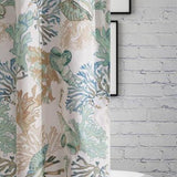 Barefoot Bungalow Atlantis Corals And Seashells Bath Coastal Shower Curtain - 72x72" Jade