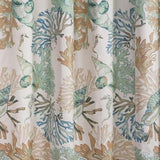 Barefoot Bungalow Atlantis Corals And Seashells Bath Coastal Shower Curtain - 72x72" Jade